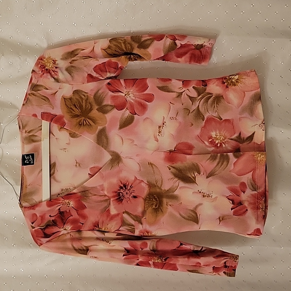 Women's PerSeption blouse, floral, size S